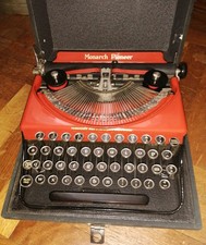 REMINGTON Monarch Pioneer bicolore rouge-orangé et noir (années 30) comme neuve
