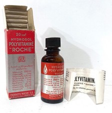 Ancien Flacon Pharmaceutique Apothicaire Hydrosol "ROCHE" Médicament Vintage