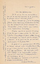 Marcel ROCHE  compositeur musique lettre autographe signée ET gravure signée