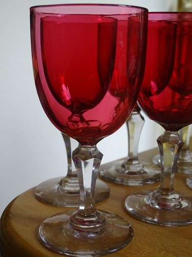 Anciens verres vin cristal - 6,