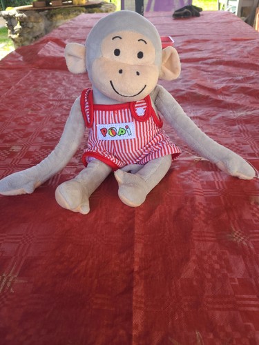 Doudou peluche singe popi - peluche,