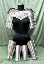 Ensemble d'armure de chevalier médiéval fait main - chaudrons, bras et jambe ...