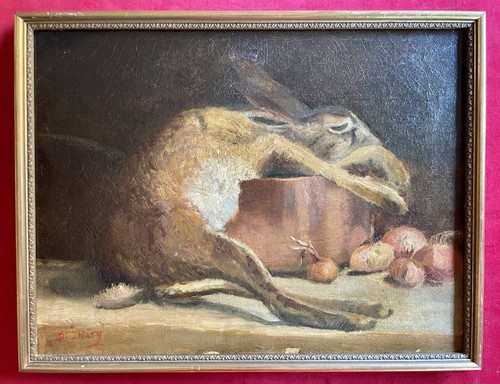 Antique french oil - oil, painting