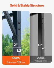 VEVOR Abri De Voiture Extérieur En Métal Robuste Pour Pick-Up Bateau 3 X 4,5 M