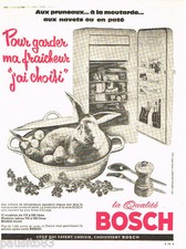 PUBLICITE ADVERTISING 085  1961   BOSCH réfrigérateur