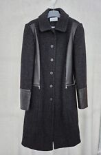 Manteau mi-longue en laine et cuir ZAPA neuf T.38
