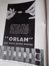 Montre ORLAM + Orfèvrerie PERRIN publicité papier ILLUSTRATION NOEL 1934 col