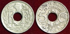 FRANCE 5 centimes 1919 gros module larger size