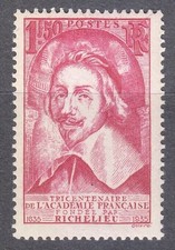 France 1935 MNH Mi 301 Sc 304 Cardinal Richelieu. Foreign Secretary . LUXE **