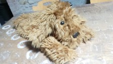 ancienne peluche chien marron