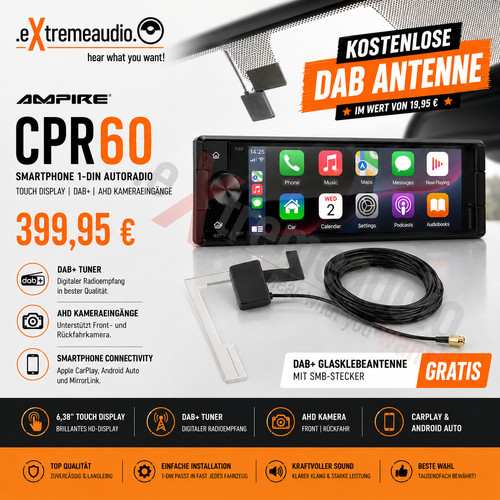 Smartphone ampire cpr60 din - smartphone,