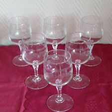 6 verres à liqueur  cristal