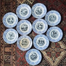 11 assiettes parlantes Gien