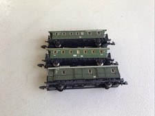 MARKLIN MINI CLUB Échelle Z : LOT 3 VOITURES VOYAGEURS