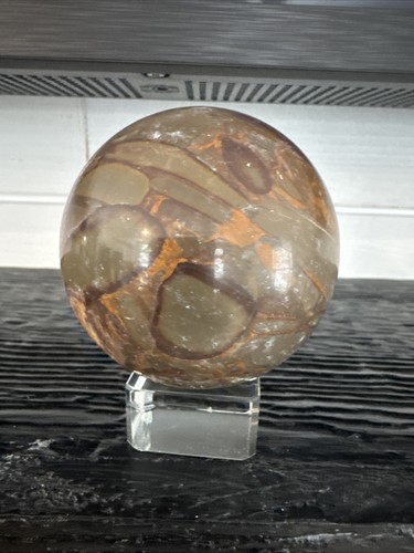 Fruit jasper crystal sphere - jasper,
