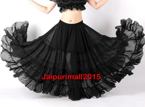 Black chiffon yard skirt - chiffon, 4