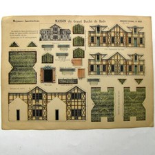 Découpage Imagerie d'Epinal Pellerin n°852 Maison grand duché Bade constructions