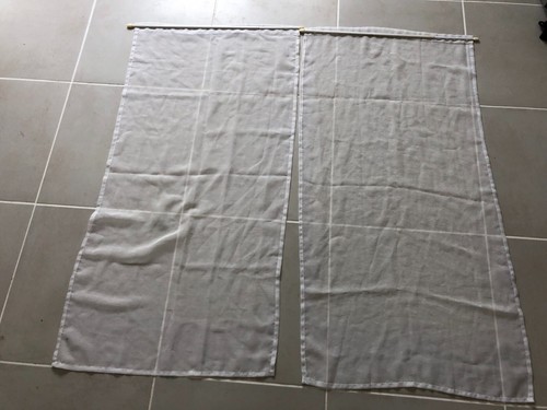 Rideaux voilage blanc paire - rideaux,