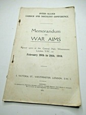 MEMORANDUM SUR BUTS DE GUERRE