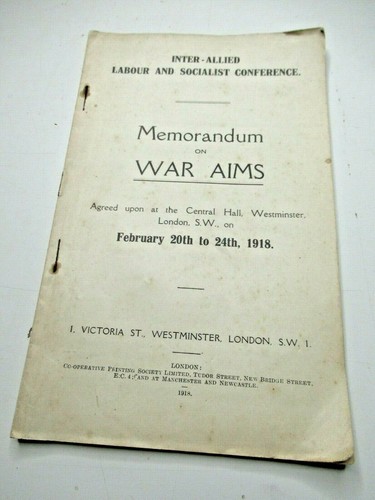Memorandum sur buts guerre - memorandum, de