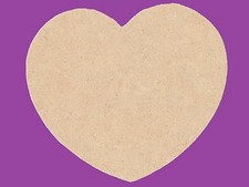 Sujet ou support a decorer en bois medium mdf coeur amoureux