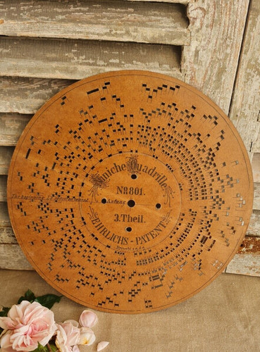 Ancien disque organette 19eme - ancien,