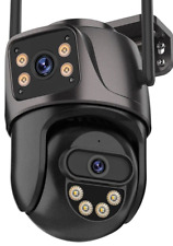 Caméra PTZ WiFi 4K 8MP Double Objectif Vision Nocturne Couleur Étanche iCSee