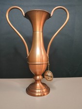 Vase pichet amphore en cuivre Villedieu signée C. Gallien H 31 cm déco vintage