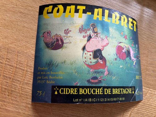 Rare bouteille cidre avec - de,