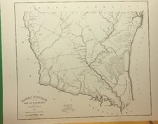 Horry District South Carolina 1820 Mills' Atlas Map 24” X 19”