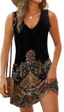Femmes Robe été sans Manches