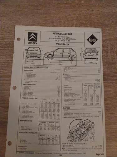 Citroen 4x4 1 4 fiche - ax, 1.4
