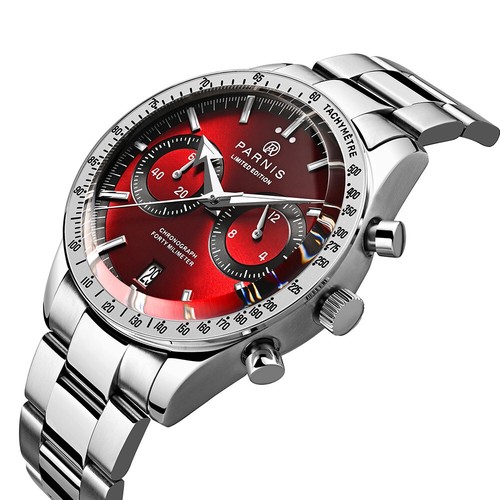 40mm parnis quartz - parnis, chronograph