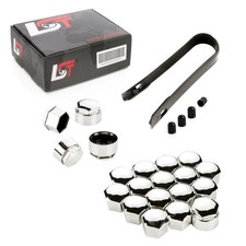 20X Boulons De Roue Caps Set 17 Mm Chromé Antivol Pour CITROEN