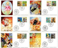 2836/47+ FDC  6 ENVELOPPES 1er JOUR.      PLAISIR  D'ECRIRE
