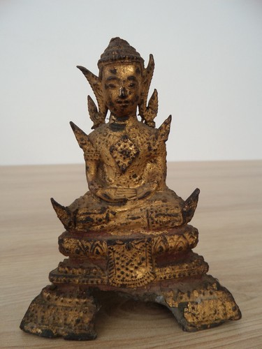 Antique bronze gild buddha - antique,