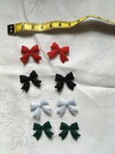 8 noeuds rouge noir blanc vert embellissement scrapbooking Noel 