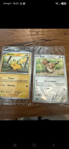 Carte pikachu evoli 151 - fr,