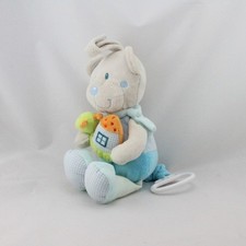 Doudou musical Ours bleu escargot Tex - 15205