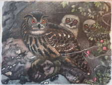 Rare Bois gravé Robert