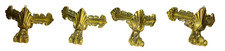 Lot de 4 pieds identique à 3 griffes en bronze  pour pendules, candélabres
