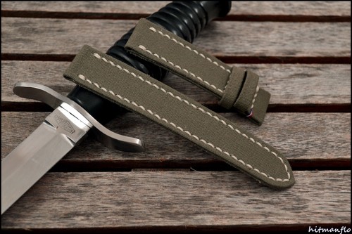 Bracelet canvas français vert - bracelet,