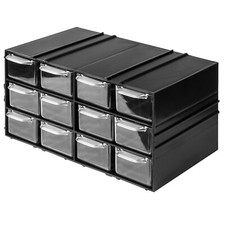 Boîte de rangement armoire en plastique 12 tiroirs transparents organisateurs