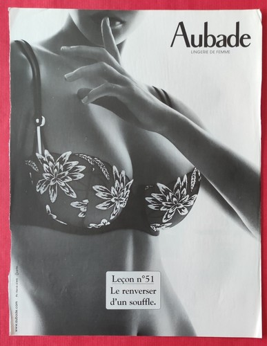 Publicité presse lingerie - publicité, presse:
