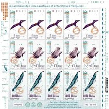 fsat 2024 taaf antarctic animals bird fregate sperm whale seal 5x3v mnh FULL SHT