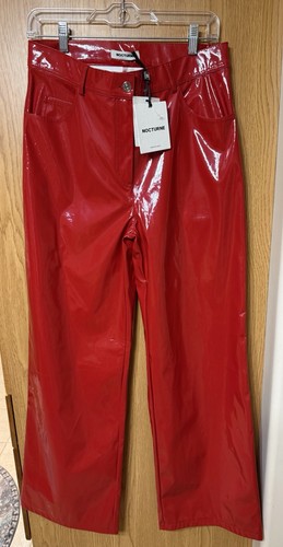 Nocturne red faux - red, leather