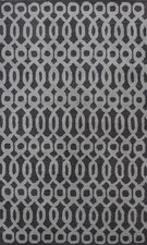 Tapis D'Area Contemporain Tout En Laine Charbon Et Gris 5x8