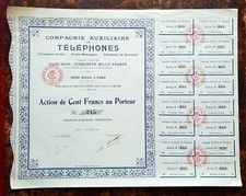 Paris I er 21 Place du Marché St Honoré - Très Rare Téléphones Eclair 11/06/1910