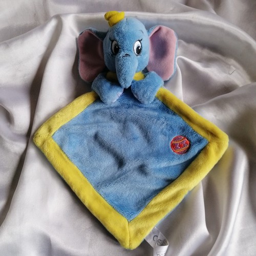 Doudou éléphant dumbo bleu - éléphant,