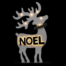 Décoration Lumineuse "Renne Noël" 50cm Blanc